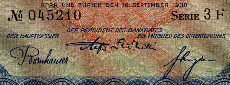 20 Franken, 1930