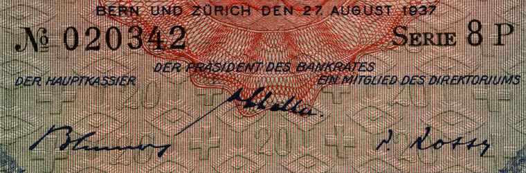 20 Franken, 1937