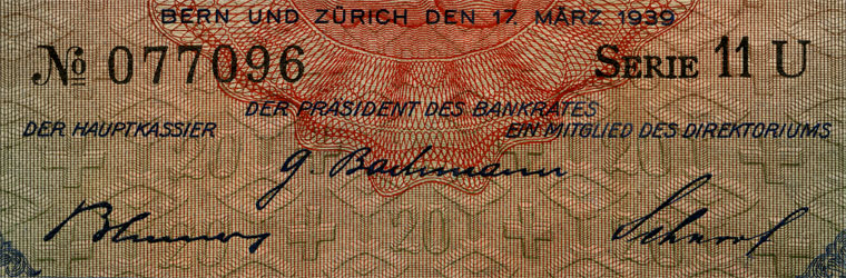 20 Franken, 1939