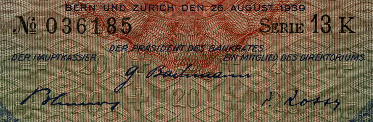 20 Franken, 1939