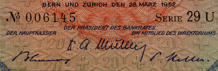 20 Franken, 1952