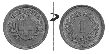 1 centime 1902, Position normale