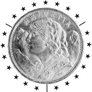 20 francs, 1935 LB, 21 stars