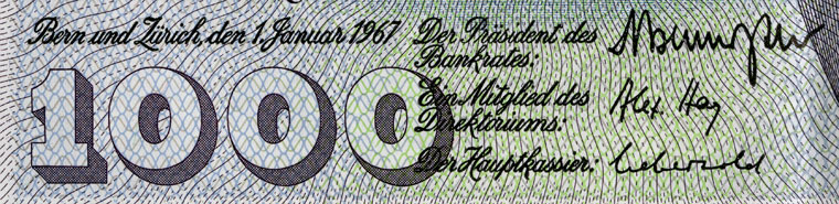 1000 Franken, 1967