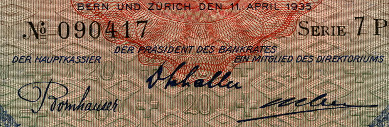 20 francs, 1935