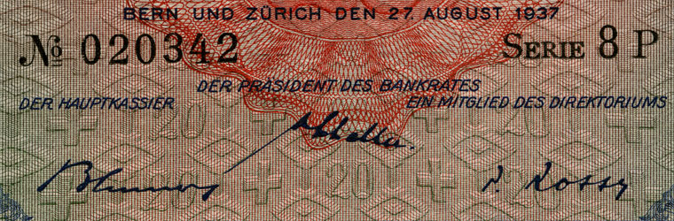 20 Franken, 1937